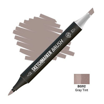Маркер SKETCHMARKER Brush двухсторонний на спирт.основе BG92 Серый насыщенный MPSMB-BG92