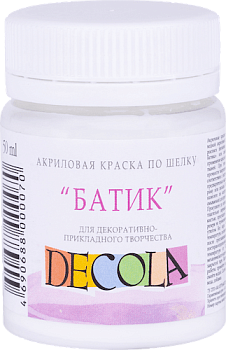 Краска акриловая по шелку "батик" DECOLA 50 мл, 104 Белая NP-4428104