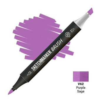 Маркер SKETCHMARKER Brush двухсторонний на спирт.основе V62 Бордовый шалфей MPSMB-V62
