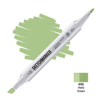 Маркер SKETCHMARKER двухсторонний на спирт.основе G52 Зеленая трава MPSM-G52