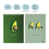Блокнот А5 60л. на гребне MESHU "Avocadreams", пластиковая обложка RE-MS_48667