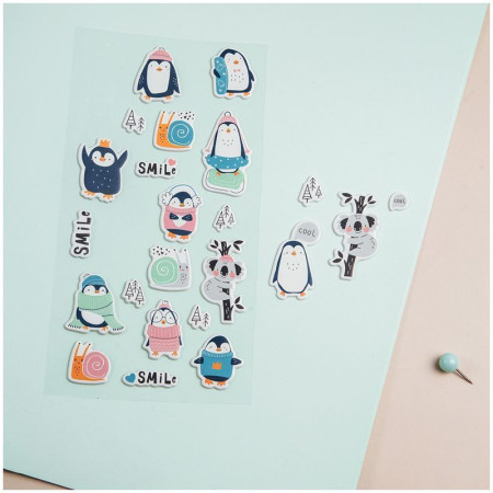 Наклейки объемные MESHU "Cute friends" 10 x 19 см RE-MS_36957
