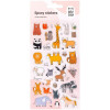 Наклейки гелевые MESHU "Cute animals" 10 x 22 см, 37 накл, инд. уп., европодвес RE-MS_42776