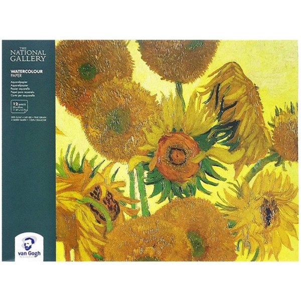 Блок для акварели VAN GOGH National Gallery 300 г/м2 30 x 40 см 12 л, склейка по 4 сторонам MP93973040