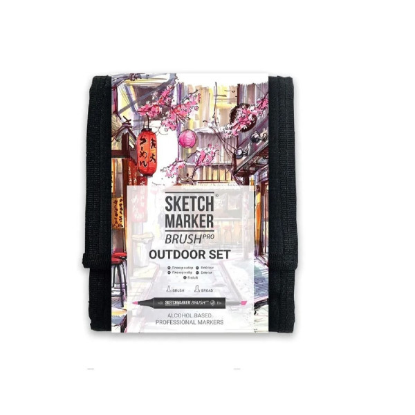 Набор маркеров SKETCHMARKER Brush Outdoor Set 12 шт MPSMB-12OUTD