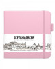 Блокнот для зарисовок SKETCHMARKER 140 г/м2 12 x 12 см 80 л, твердая обложка, Розовый MP2315002SM