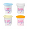 Тесто для лепки BabyDough набор 4 цвета №4 (белый, оранжевый, нежно-желтый, нежно-голубой) AS-BD019