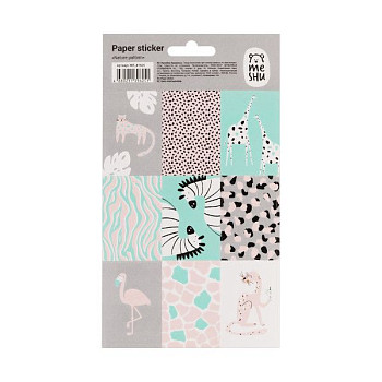 Наклейки бумажные MESHU "Nature pattern" 12 x 21 см, 9 накл, европодвес RE-MS_41625