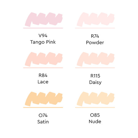 Набор маркеров SKETCHMARKER Skin 2 6 шт + коробка MPSM-6SKIN2