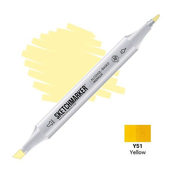 Маркер SKETCHMARKER двухсторонний на спирт.основе Y51 Желтый MPSM-Y51