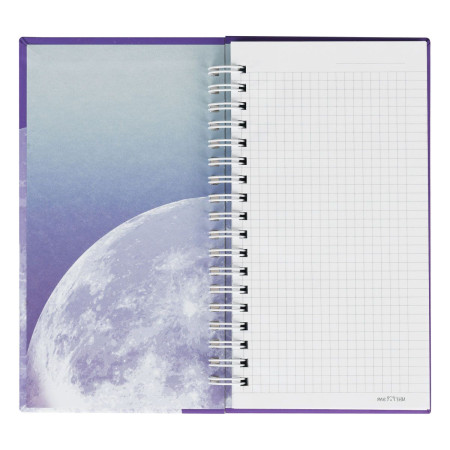 Записная книжка 95 x 175 мм 96л. MESHU "Moon light" на гребне, матовая ламинация, твердая обложка, выборочный УФ-лак RE-MS_52915