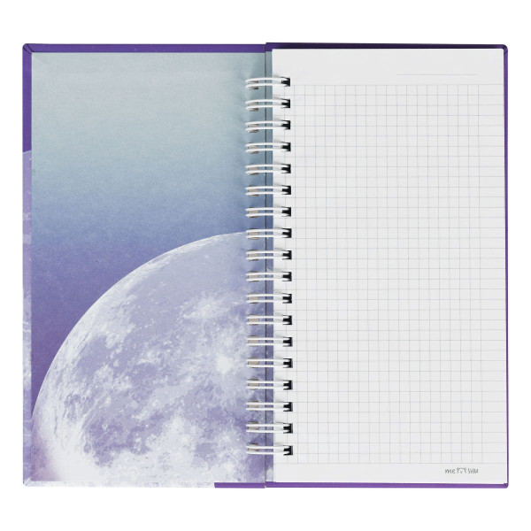 Записная книжка 95 x 175 мм 96л. MESHU "Moon light" на гребне, матовая ламинация, твердая обложка, выборочный УФ-лак RE-MS_52915