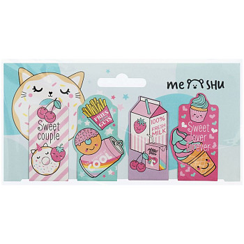 Закладки магнитные для книг 4 шт MESHU "Sweets" RE-MS_46734