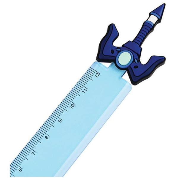 Линейка с топпером 12 см MESHU "Blue sword" пластиковая, европодвес RE-MS_36854