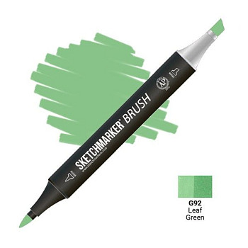Маркер SKETCHMARKER Brush двухсторонний на спирт.основе G92 Зеленый лист MPSMB-G92