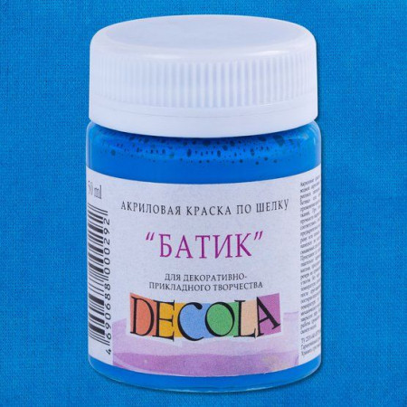 Краска акриловая по шелку "батик" DECOLA 50 мл, 512 Небесно-голубая NP-4428512