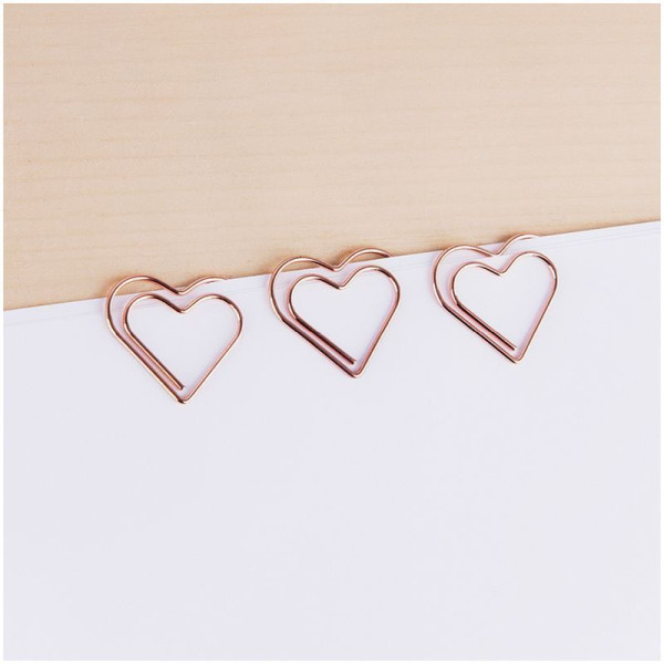 Скрепки фигурные 27 мм MESHU "Hearts" 6 шт пакет с европодвесом RE-MS_41587