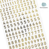 Наклейки ПВХ MESHU "Golden numbers" 10 x 21 см фольга, 170 наклеек RE-MS_43585