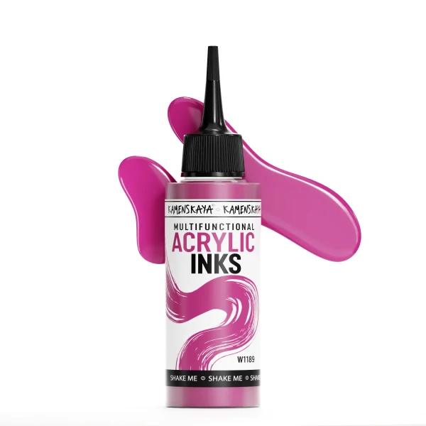 Чернила акриловые Kamenskaya Ink 100 мл W1189 Ярко-розовый K-00-00000844