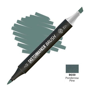 Маркер SKETCHMARKER Brush двухсторонний на спирт.основе BG50 Орегонская сосна MPSMB-BG50