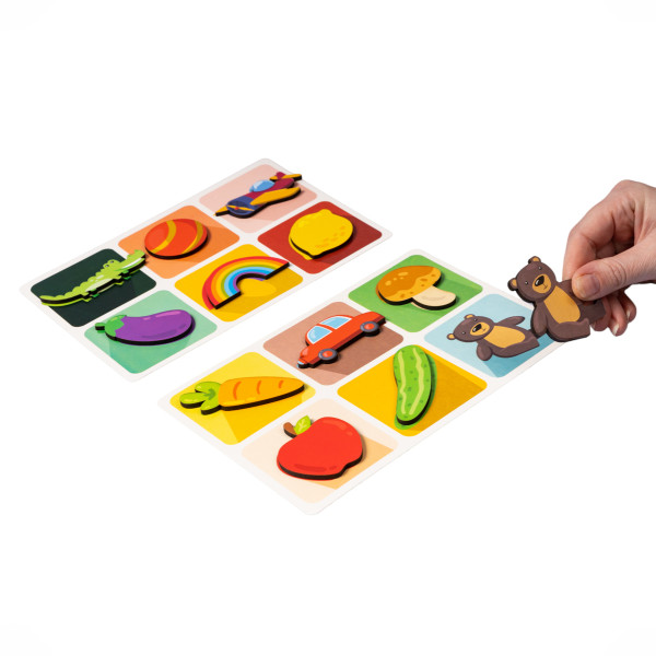 Лото Baby Toys "Тактильное" 36 деревянных фишек, 3+ KOR-04813