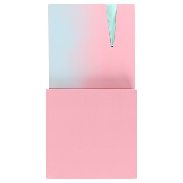 Коробка складная подарочная MESHU "Duotone. Mint-Pink gradient", (15*15*15см), с лентой RE-MS_54170