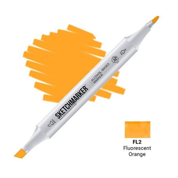 Маркер SKETCHMARKER двухсторонний на спирт.основе FL2 Флуорисцентный оранжевый MPSM-FL2