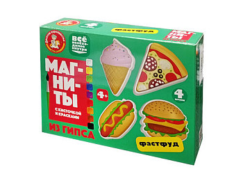Набор для создания фигурки из гипса "Фастфуд" на магните KOR-04965