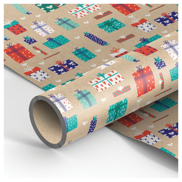 Упаковочная бумага крафт 70*100см, MESHU "Favorite gifts", 70г/м2 RE-MS_46374