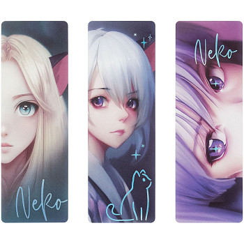 Закладки для книг 3 шт MESHU "Neko" RE-MS_55152