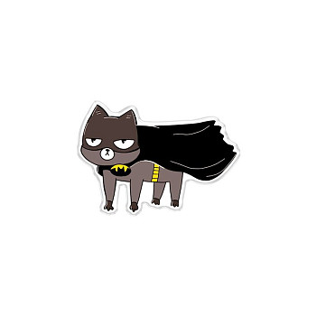 Значок акриловый MESHU "Batcat" 3.8 x 2.6 см, прямая УФ-печать RE-MS_47436