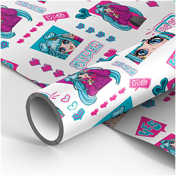 Упаковочная бумага глянцевая MESHU "Super cool" 1л. 70 x 100 см 80 г/м2 RE-MS_53460