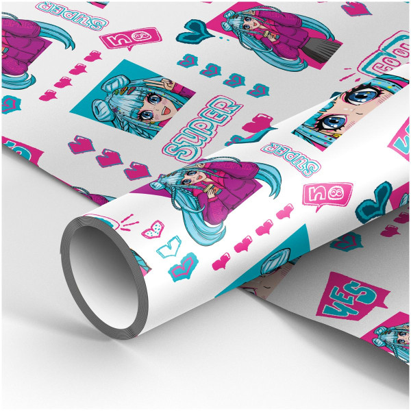 Упаковочная бумага глянцевая MESHU "Super cool" 1л. 70 x 100 см 80 г/м2 RE-MS_53460