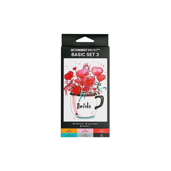 Набор маркеров SKETCHMARKER Brush Basic 3 6 шт MPSMB-6BAS3