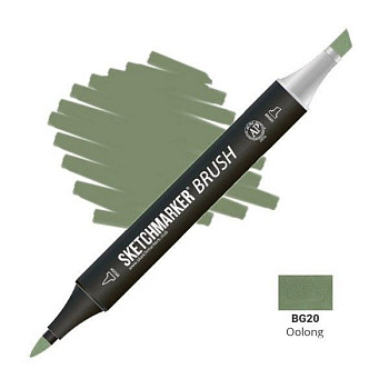 Маркер SKETCHMARKER Brush двухсторонний на спирт.основе BG20 Улун MPSMB-BG20