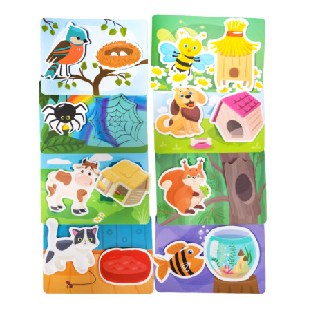 Игровой набор на липучках 10KOR PLASTIC "Кто где живет?" 3+ KOR-02866