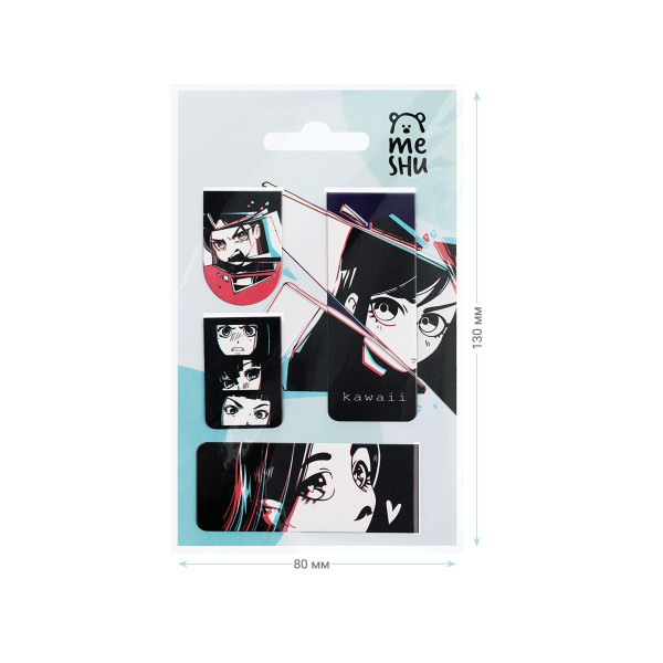 Закладки магнитные для книг 4 шт MESHU "Kawaii" RE-MS_46737