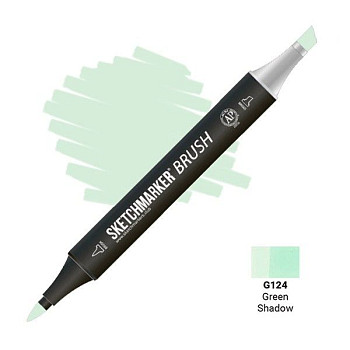 Маркер SKETCHMARKER Brush двухсторонний на спирт.основе G124 Зеленый полумрак MPSMB-G124