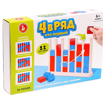 Настольная игра: Десятое королевство "Четыре в ряд. Кто первый", дерево KOR-02376