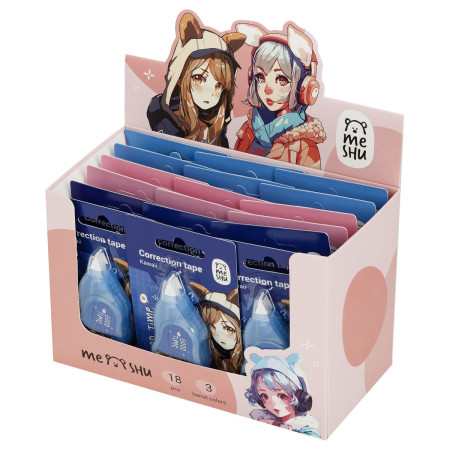 Корректирующая лента MESHU "Kawaii" 5 мм x 3 м ассорти RE-MS_54221