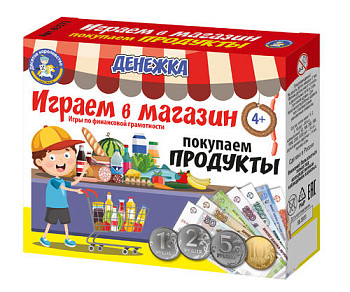 Настольная игра: Десятое королевство "Денежка. Играем в магазин. Покупаем продукты" KOR-03572