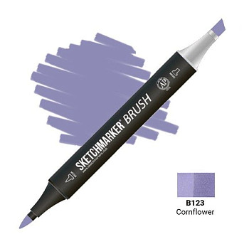 Маркер SKETCHMARKER Brush двухсторонний на спирт.основе B123 Василек MPSMB-B123