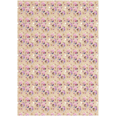Упаковочная бумага крафт MESHU "Настоящая дружба" 1л. 70 x 100 см 70 г/м2 RE-MS_53446