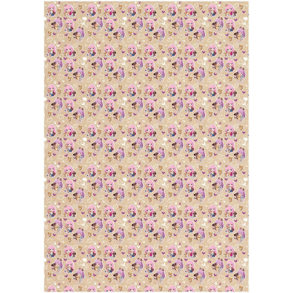 Упаковочная бумага крафт MESHU "Настоящая дружба" 1л. 70 x 100 см 70 г/м2 RE-MS_53446