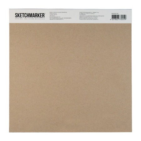 Альбом-склейка для акварели SKETCHMARKER 300 г/м2 26 x 26 см 10 л, хлопок, среднезернистая MP2626300CSM