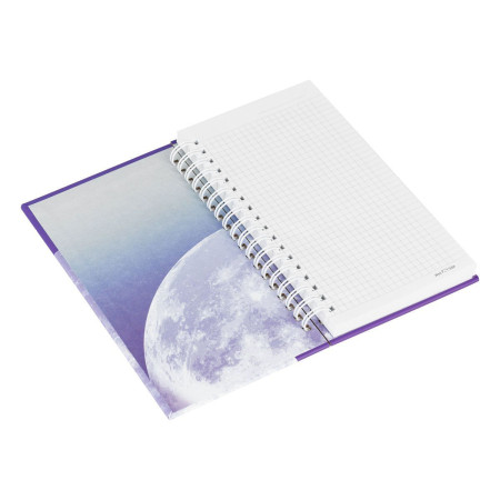 Записная книжка 95 x 175 мм 96л. MESHU "Moon light" на гребне, матовая ламинация, твердая обложка, выборочный УФ-лак RE-MS_52915