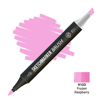 Маркер SKETCHMARKER Brush двухсторонний на спирт.основе V123 Замороженная малина MPSMB-V123