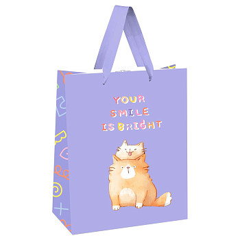 Пакет подарочный 26 x 32 x 12 см MESHU "You are special" выборочный лак, белый крафт RE-MS_51793