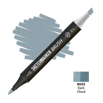 Маркер SKETCHMARKER Brush двухсторонний на спирт.основе BG52 Темное облако MPSMB-BG52