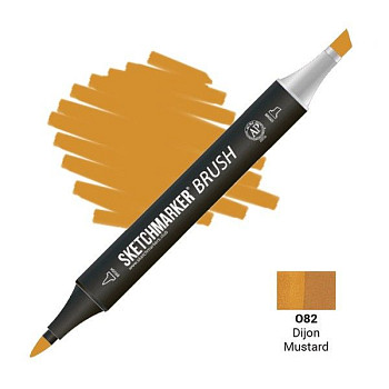 Маркер SKETCHMARKER Brush двухсторонний на спирт.основе O82 Дижонская горчица MPSMB-O82